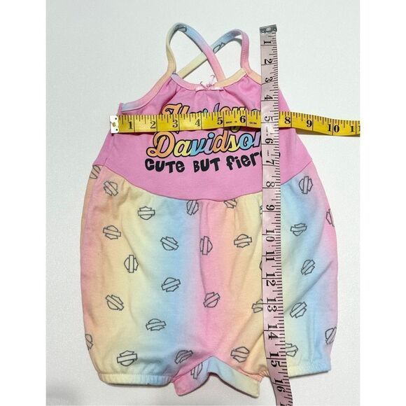 Harley Davidson Infant Girls Cute but Fierce Romper Bodysuit Pink Size 3-6M - Picture 4 of 8